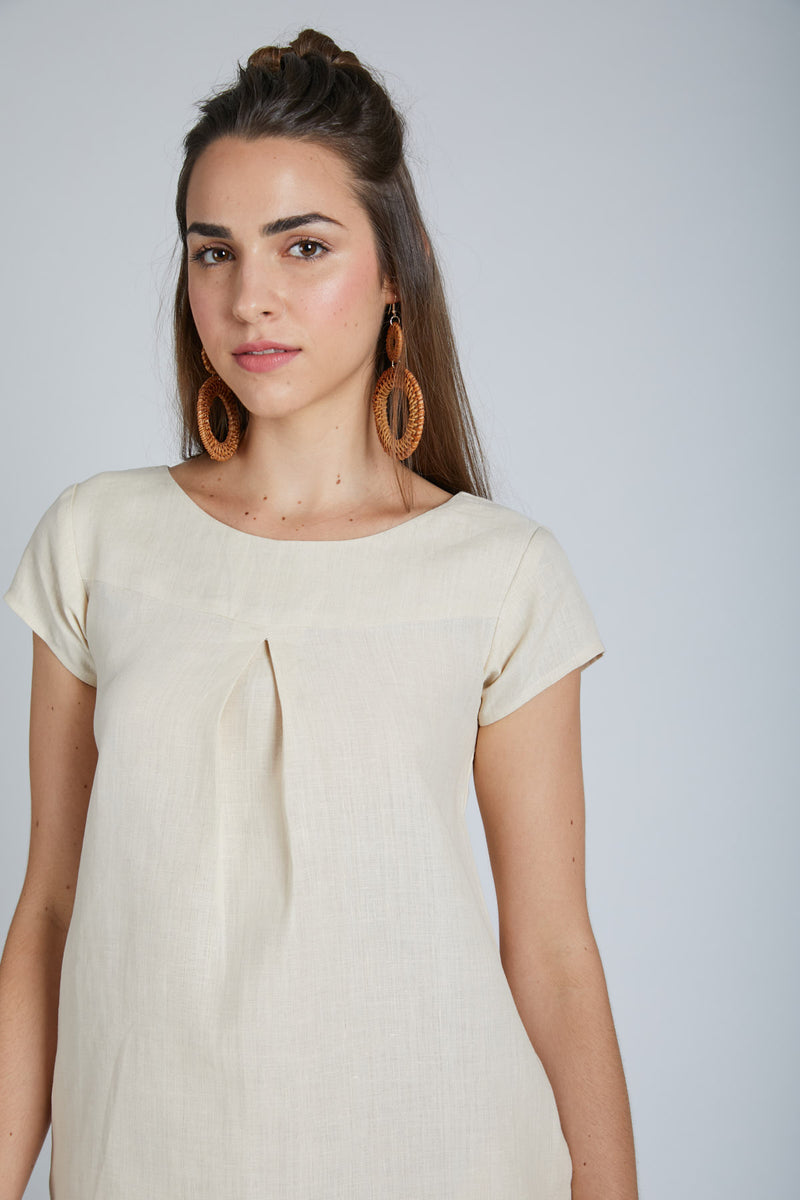 Willow A Line Dress - Light Beige