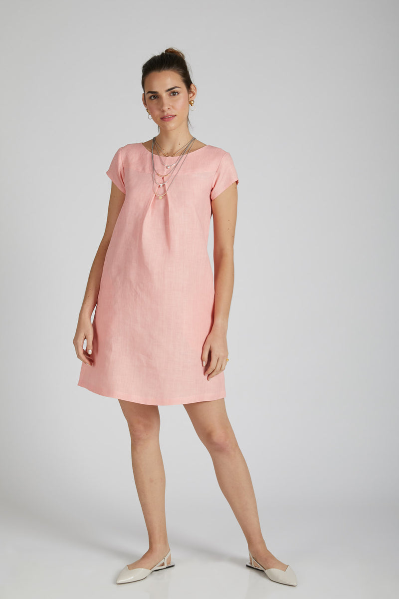 Willow A Line Dress - Peach