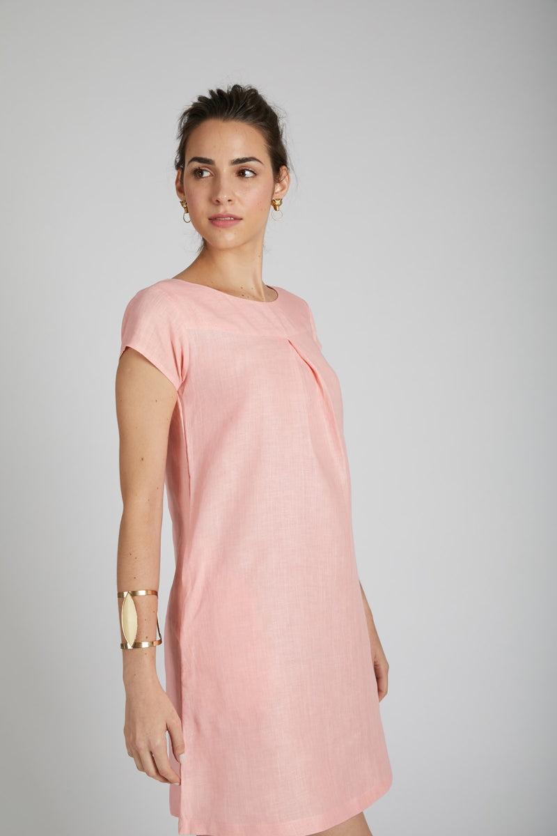 Willow A Line Dress - Peach