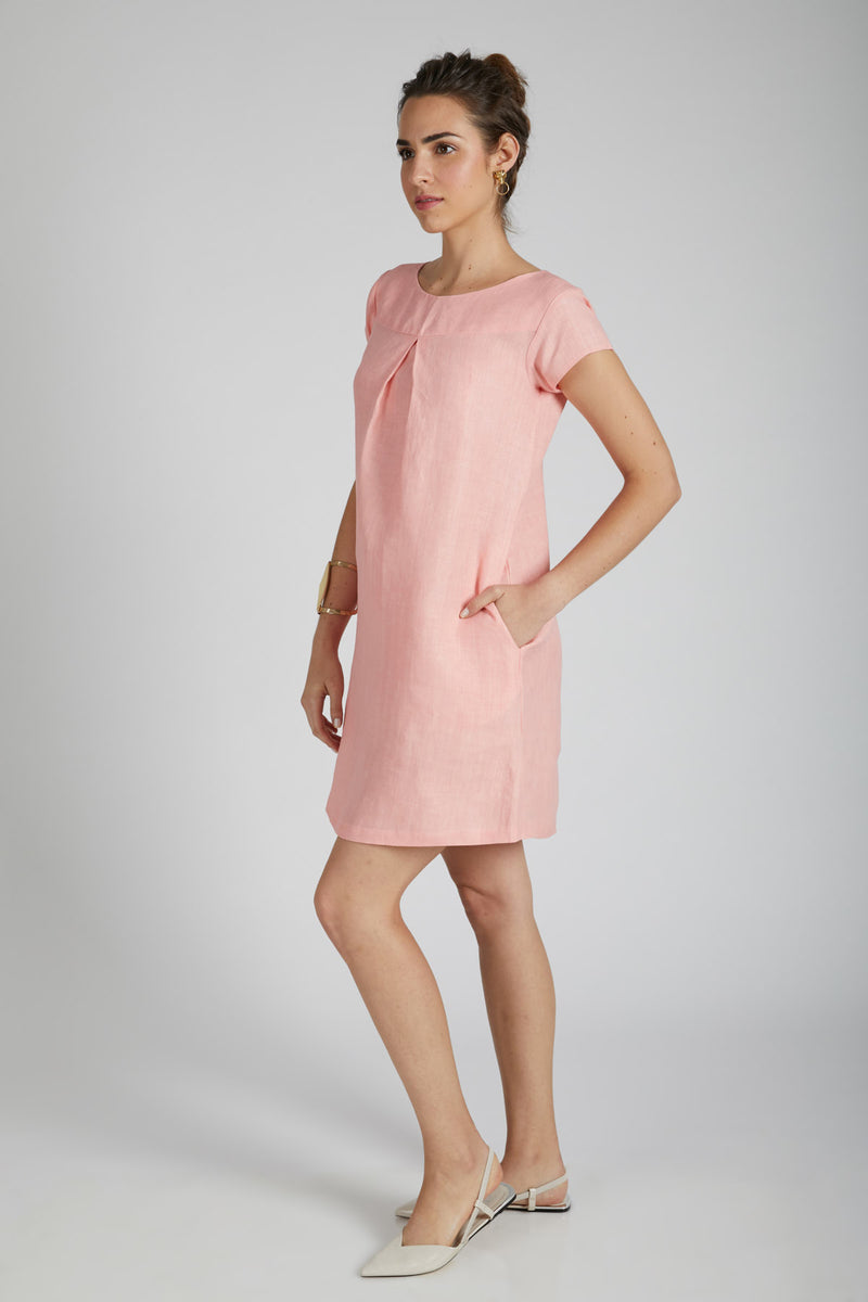 Willow A Line Dress - Peach