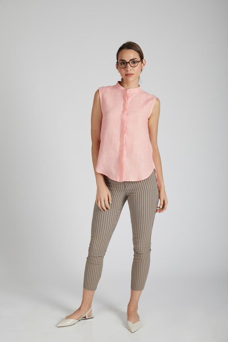 Zephyr Sleeveless Shirt - Peach