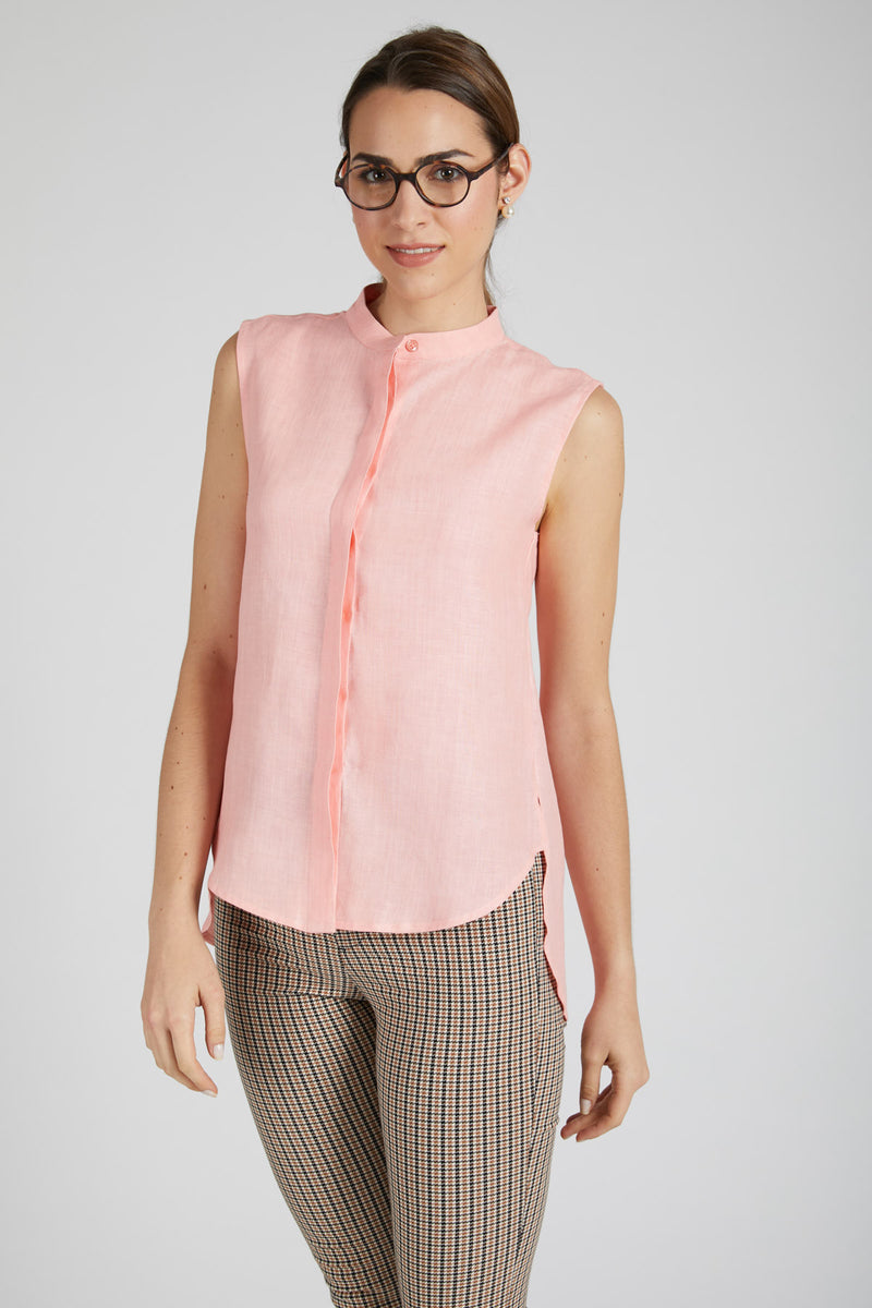 Zephyr Sleeveless Shirt - Peach