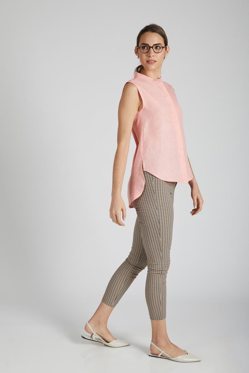 Zephyr Sleeveless Shirt - Peach