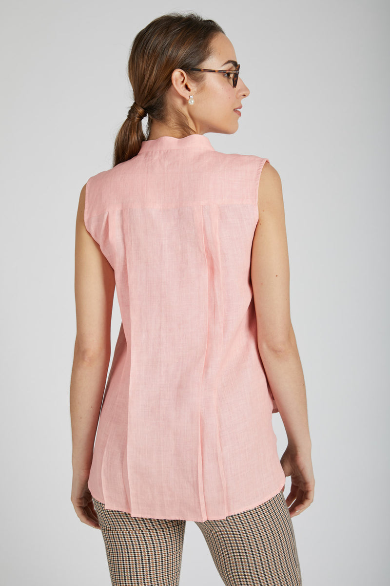 Zephyr Sleeveless Shirt - Peach